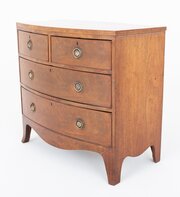 Regency Mahogany Bow Front Chest Of Drawers