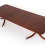 Regency Revival Mahogany 2 Pedestal Dining Table