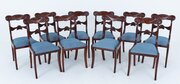 Set Of 10 Regency Style Mahogany Dining Chairs