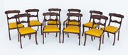 Set Of 10 Regency Revival Mahogany Dining Chairs