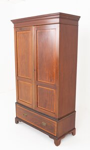 Sheraton Revival Mahogany 2 Door Wardrobe