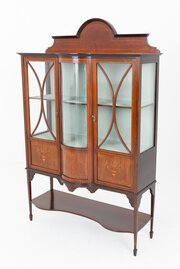 Sheraton Revival Mahogany Display Cabinet