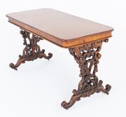 Unusual Burr Oak Stretcher Table