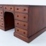 Victorian Mahogany 18 Drawer Partners Desk