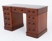 Victorian Mahogany Pedestal Desk