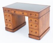 Victorian Oak Pedestal Desk