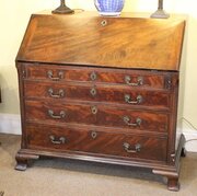 18thc. Mahogany Bureau Of Excellent Quality.