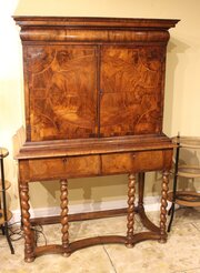 18thc. Walnut Cabinet On Stand