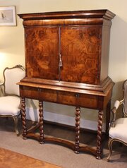 18thc Walnut Cabinet on Stand