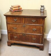 18thc. Walnut & Ash Chest Of Drawers