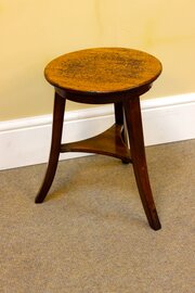 19thc. Fruitwood Three Legged Stool