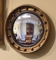 19thc. Gilt Convex Mirror