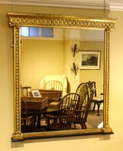 19thc Gilt Over Mantle Mirror 