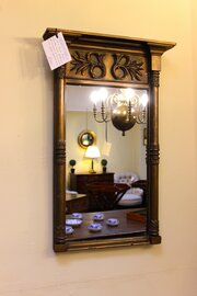 19thc. Gilt Pier Mirror With Floral Decoration & C
