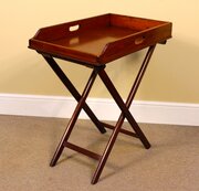 19thc. Mahogany Butler’s Tray On Folding Stand