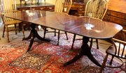 19thc. Mahogany “D” End Dining Table
