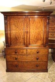 19thc Mahogany Linen Press By Gillows Of Lancaster