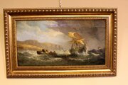 19thc Oil On Board 