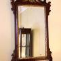 19thc. Walnut Fretwork Mirror