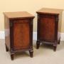 A Pair of 19thc. Mahogany Beside Cabinets/Cupboard