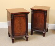 A Pair Of 19thc. Mahogany Beside Cabinets/Cupboard