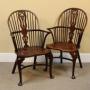 A Pair of 19thc. Yew & Elm Windsor Chairs