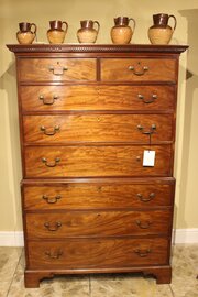 Early 19thc. Mahogany Chest On Chest