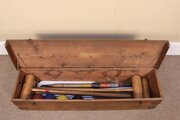 Early 20thc Croquet Set 