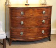 Good Georgian Bow Fronted Chest Of Drawers