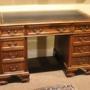 Late 19thc Oak Pedestal Desk