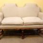 Late 19thc. Walnut Upholstered Sofa