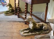 Pair Of Early 20thc. Stone Whippets   