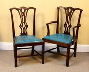 Set Of Eight 19thc. Mahogany Dining Chairs
