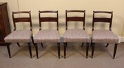 Set Of Four Regency Dining Chairs With Reeded Legs
