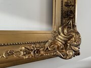 Early 20th C. Gilt And Painted Composition Frame