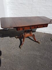 Sofa Table, Antique Regency With Ormolu Mouldings.