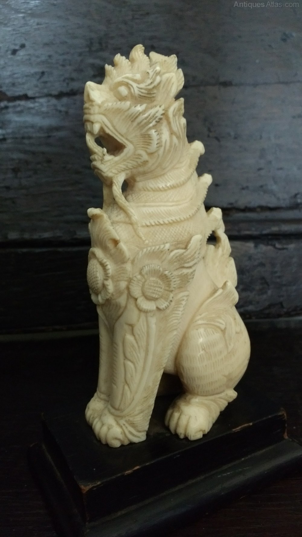 Antiques Atlas Fine 19th Century Chinese Carved Ivory Foo Dog