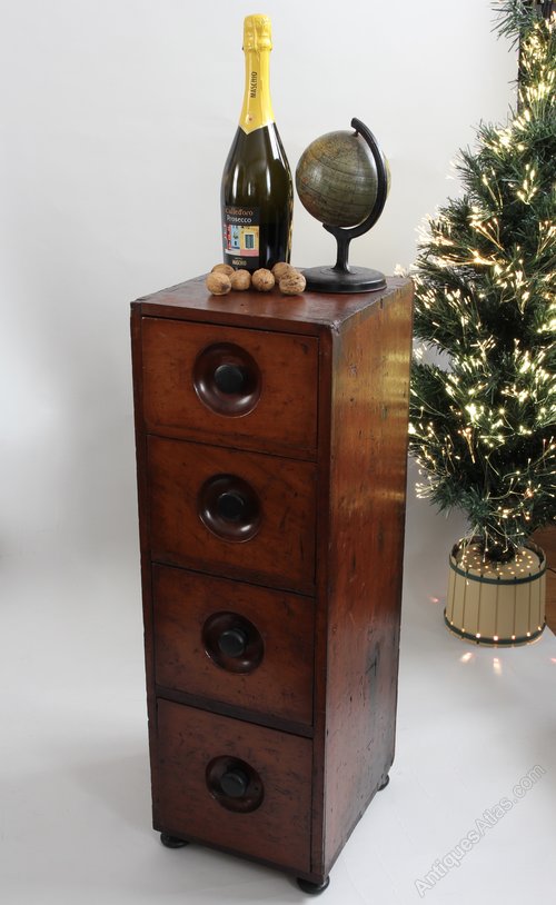Antique Mahogany Apothecary Bank of Drawers V128