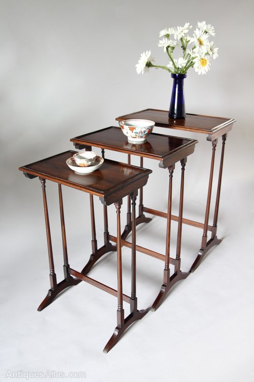 Regency Rosewood Nest of Tables V337