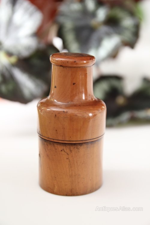 Small Treen Boxwood Bottle Holder V193