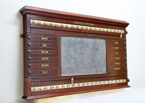 Victorian Mahogany Life Pool Scoreboard