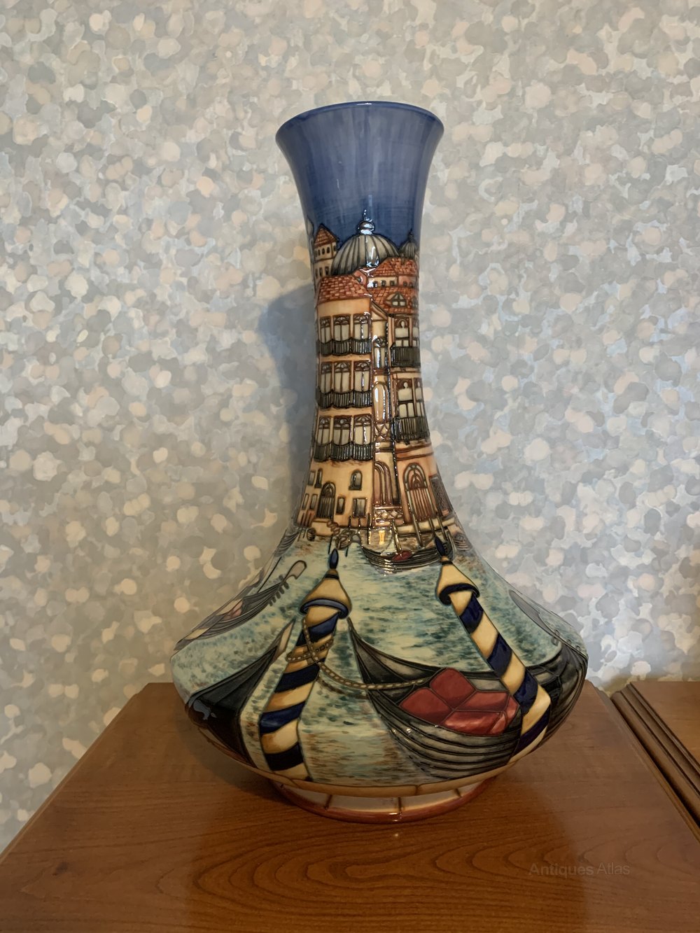 Antiques Atlas Moorcroft Prestige Vase Venice By Day 1 Of 5 Made!