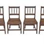 Antique 18th Century Set of Four Oak Dining Chairs
