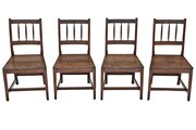 Antique 18th Century Set Of Four Oak Dining Chairs