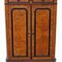 Antique 19th C. Ebonised & Burr Walnut Cabinet