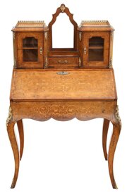 Antique 19th Century Burr Walnut Bureau Desk