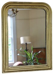 Antique 19th Century Gilt Overmantel Wall Mirror 