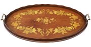 Antique 19th Century Inlaid Mahogany Serving Tray