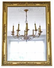 Antique 19th Century Large Gilt Overmantel Mirror