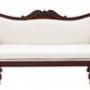 Antique 19th Century Mahogany Scroll Arm Sofa 